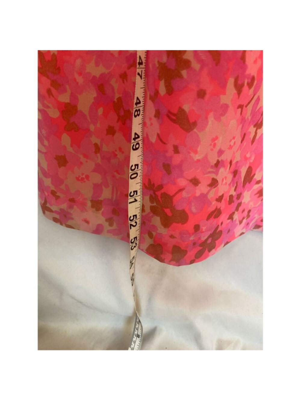 Vintage 60s Pink Floral Maxi Dress Sheer Chiffon Flower power psychedelic Women - Picture 5 of 10